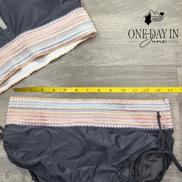 Blooming Jelly High Waist Bikini Swimsuit Size L - Picture 4 of 6